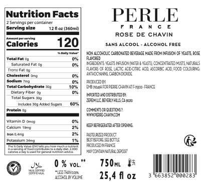 Perle Blanc 6 Pack (0.0% Sparkling Wine from France) physical